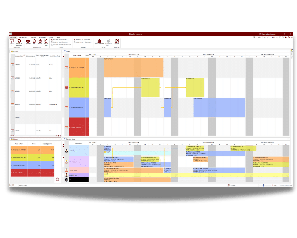 Collaboration en temps réel sur un logiciel de planning accessible à toutes les équipes