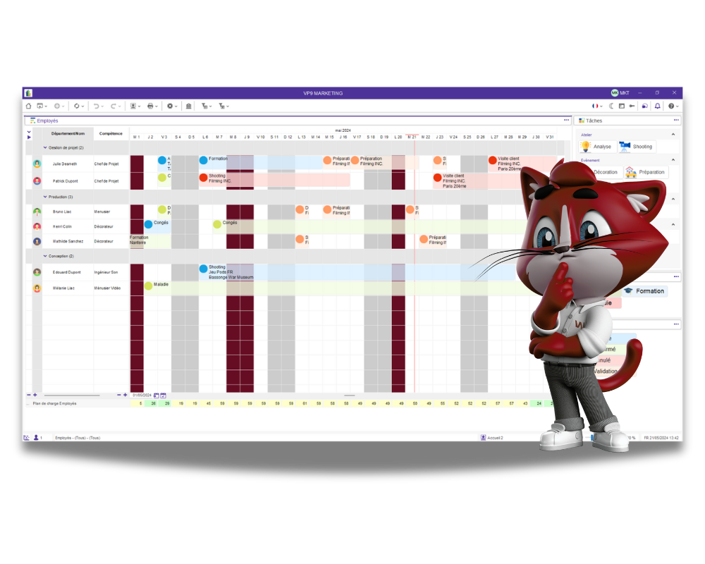 Représentation des secteurs et entreprises utilisant un logiciel de planning, comme les PME, les artisans et les prestataires de services