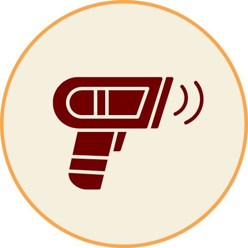 Pictogramme pour la gestion des stocks via Scan-Gun ou smartphone.