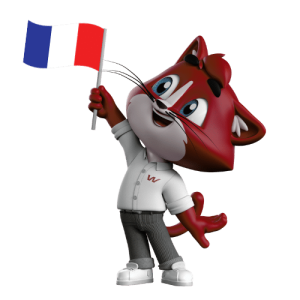 Mascotte whysoft drapeau francais