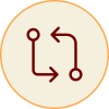 Pictogramme de gestion des sorties et retours d’affaires pour le suivi des stocks.